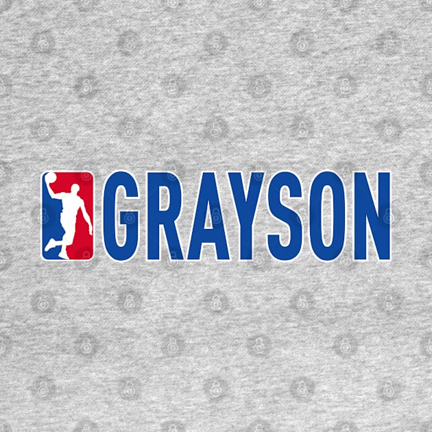 Grayson NBA Basketball Custom Player Your Name T-Shirt by Baseball Your Name